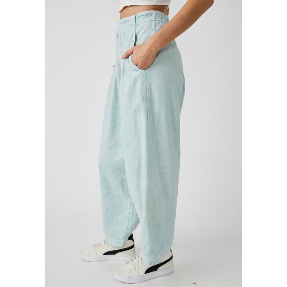 🎉LAST CHANCE🎉 FREE PEOPLE Lotta Love Trousers / Skies - Picture 3 of 10
